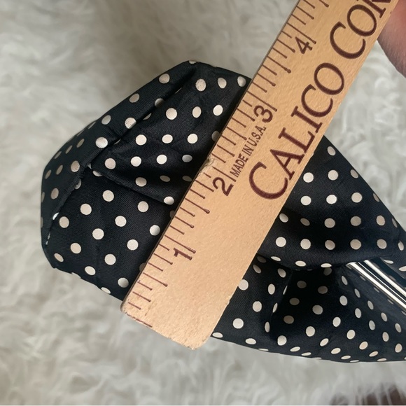 sweet black polka dot clutch bag with sequin cherries design, kiss clock close - Picture 10 of 14